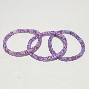 3 Sashka 8" Beaded Bracelets Handmade